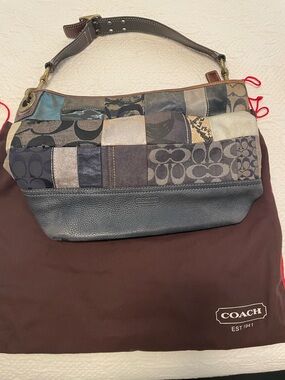 Coach Y2K Patchwork Denim Shoulder Tote